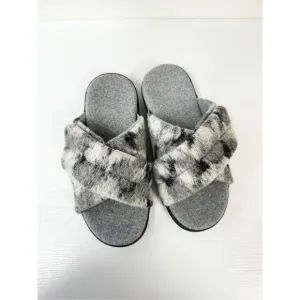 Vionic Relax II Women's Orthotic Slide Slippers Grey Multi Camo Felt 7