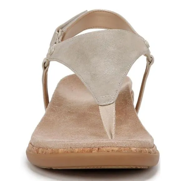 Vionic Sandal‎ Womens 13 Kirra Gold Metallic Leather Arch Support New