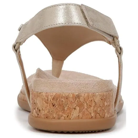 Vionic Sandal‎ Womens 13 Kirra Gold Metallic Leather Arch Support New