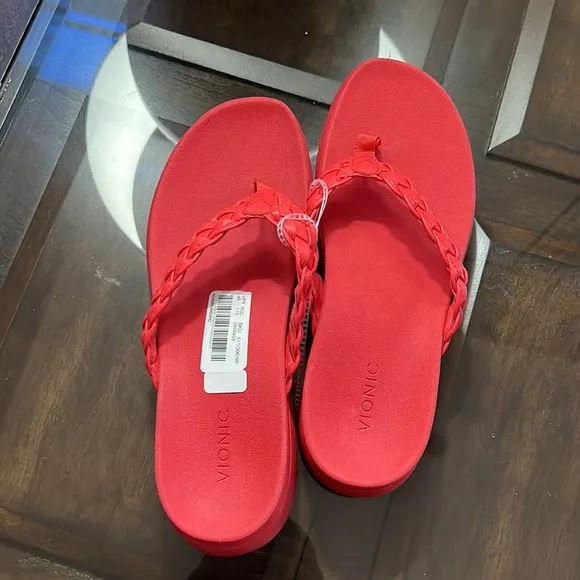 VionicKenji Braided Toe Post Platform Sandals