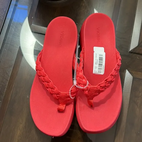 VionicKenji Braided Toe Post Platform Sandals