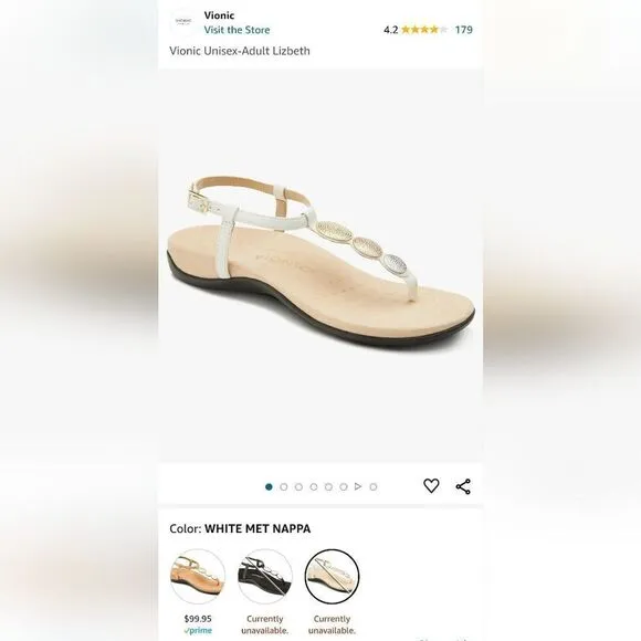 Vionic Lizbeth T-strap Orthotic Sandal