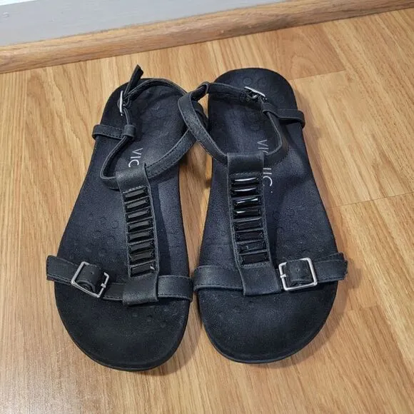 Vionic Navassa Black Sandals 7