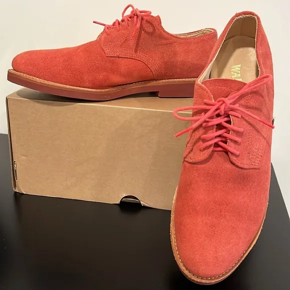 Walk Over Men’s Lace Up Pink Suede Leather Shoes Size 9