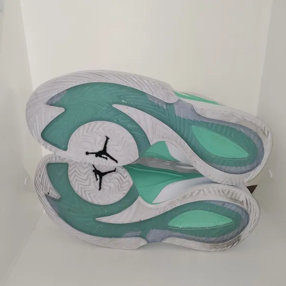 White and Green Athletic Sneakers