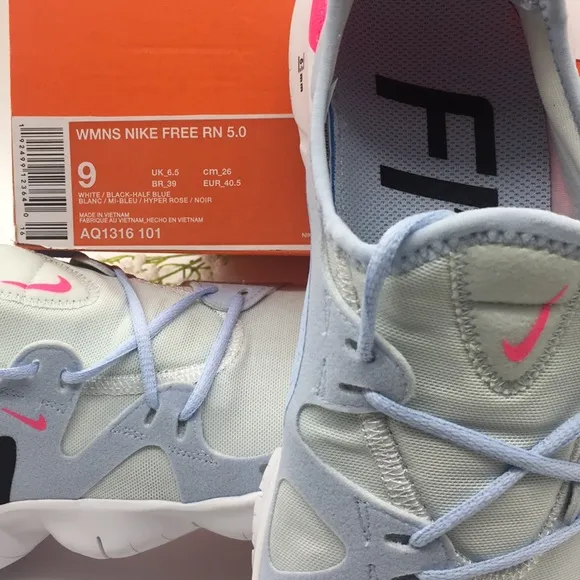 WMNS NIKE FREE RN 5.0 white/black-half blue