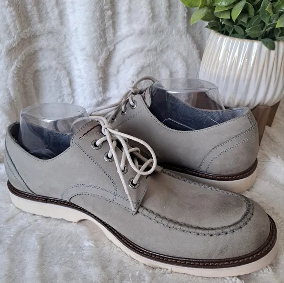 Wolverine Clapton Oxford Shoes Leather Grey Lace Up Dressy Casual Men's 10
