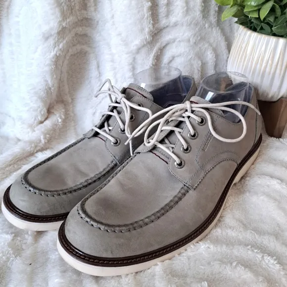 Wolverine Clapton Oxford Shoes Leather Grey Lace Up Dressy Casual Men's 10