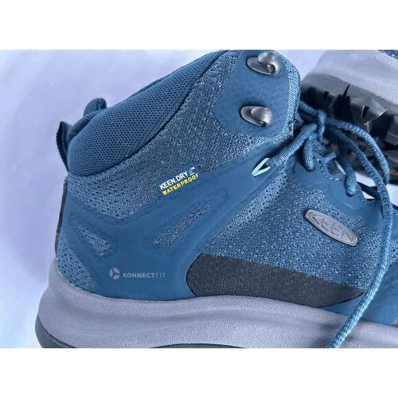 Women's Keen Dry Waterproof Blue Hiking Boots, Size 8, Brand New