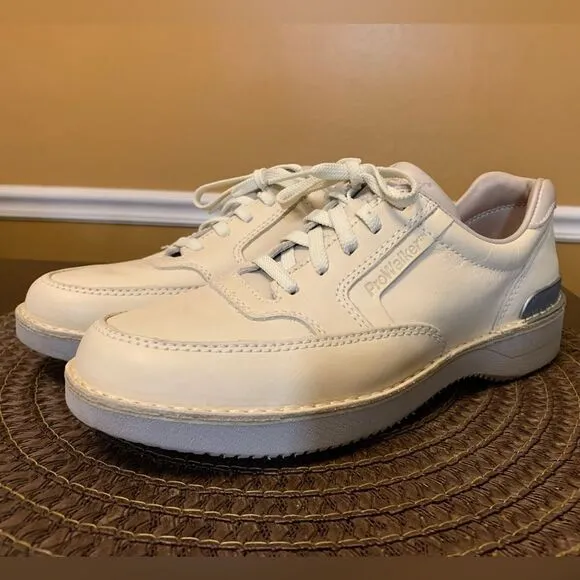 Women's Rockport W2314 Beige Pro-Walkers Vibram Leather Walking Shoes Size 7 EUC