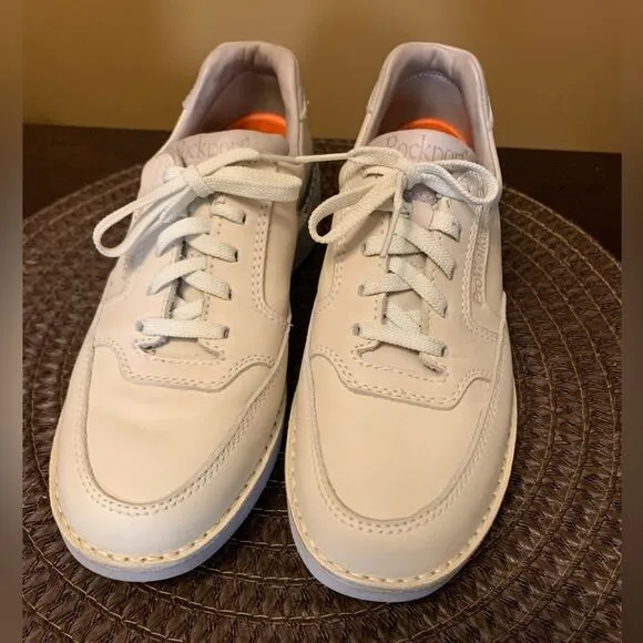 Women's Rockport W2314 Beige Pro-Walkers Vibram Leather Walking Shoes Size 7 EUC