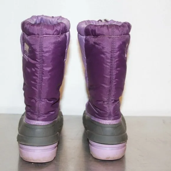 Womens size 6 Sorel snow boots purple two tone