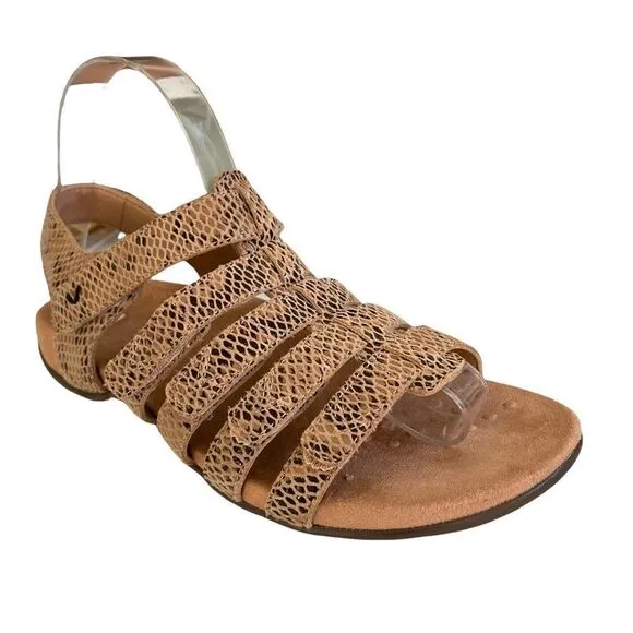 Women's Vionic Snakeskin Tan Harissa Sandals Size 6