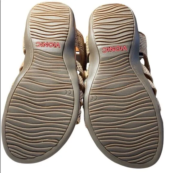 Women's Vionic Snakeskin Tan Harissa Sandals Size 6