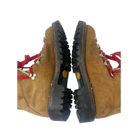WOOD-N-STREAM 6 M Mountaineer Hiking Red Laces Tan Suede Boots