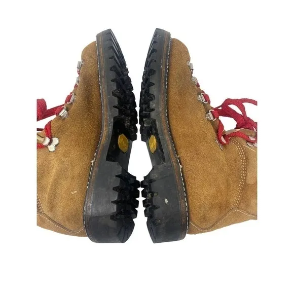 WOOD-N-STREAM 6 M Mountaineer Hiking Red Laces Tan Suede Boots