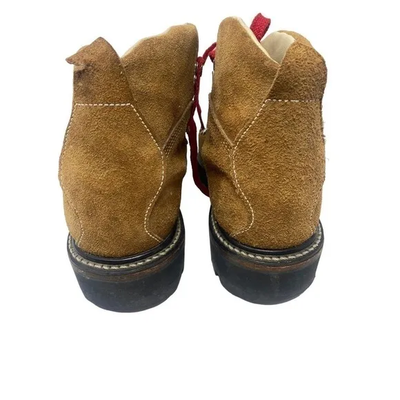 WOOD-N-STREAM 6 M Mountaineer Hiking Red Laces Tan Suede Boots