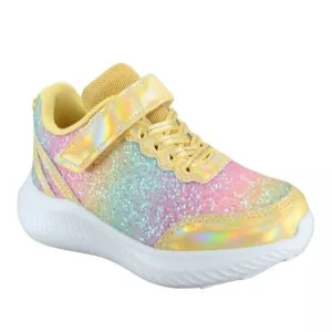 Youth Girl's Kid's Slip On Strap Glitter Sneakers Athletic Walking Shoes NEW