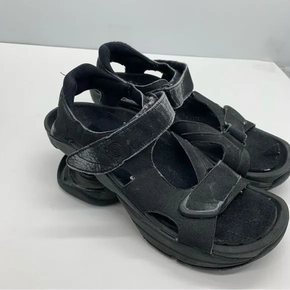 Z-Coil Sidewinder Womens 10 Pain Relief Orthotic Sandals Shoe Black Spring Pump