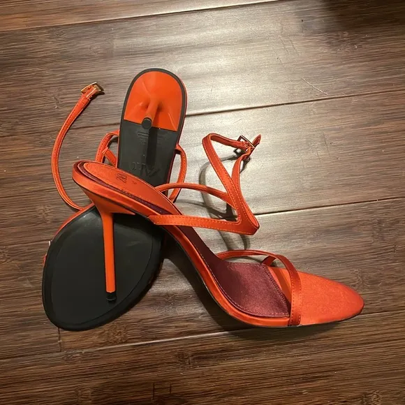 Zara blood orange sandals