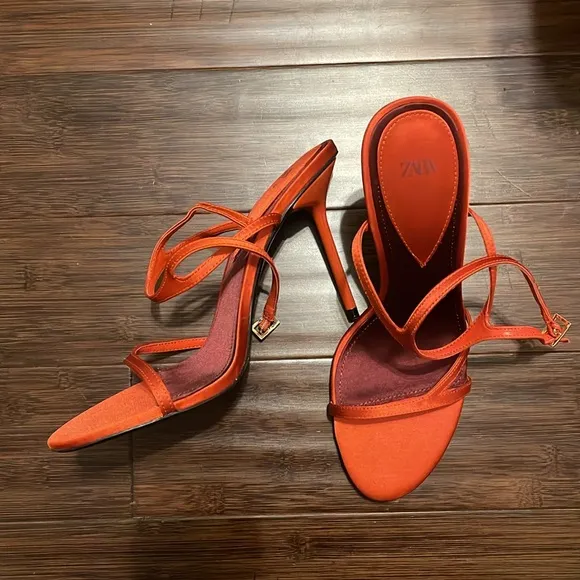 Zara blood orange sandals