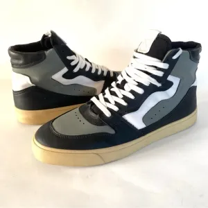 Zara Hi Top Men’s Sneakers US 9 Black Gray White Casual Trainers Shoes
